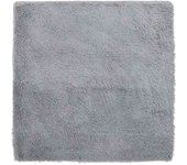 Vidaxl alfombra de pelo largo navarra gris plateado 240x240 cm