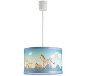 Lámpara de techo colgante infantil noah e27 (ac 220/240v) ip20 fabricada en plástico y metal color azul