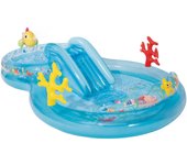 Centro de juegos hinchable agua bajo el mar c/difusor, tobogán y estrella de mar intex