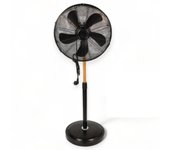 Ventilador de pie 60w mat de madera - ventilador portátil 3 velocidades altura y cabeza ajustables niklas