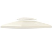 Techo de repuesto para cenador outsunny poliéster crema 400x300 cm