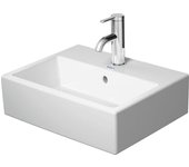 Lavabo para muebles duravit vero air 45x35cm, con rebosadero, con banco con agujero para grifo, sin agujero para grifo, 0724450060, color: blanco