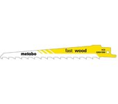 Metabo 628241000 blister de 5 hojas de sierra de sable madera triscado fresado cortes rápidos hcs 150x1,25 mm