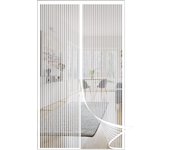 Puerta mosquitera magnética, cortina antimoscas, mosquitera con cierre magnético, cierre automático, 120 x 220 cm, color blanco