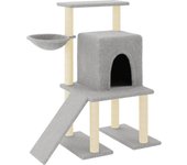 Torre para muebles de árbol para gatos, juguete para trepar, rascador, plataforma para trepar con postes 02_0022632