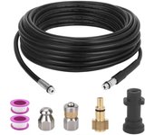 Manguera de limpieza de desagües de 10 m - kit kärcher k2-k7 limpieza a alta presión para desagües y tuberías