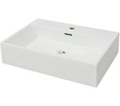 Lavabo con orificio para grifo cerámica 60,5x42,5x14,5 cm blanco cfw385219