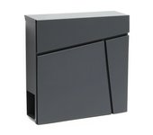 Buzón de pared de diseño antracita revistero para periódicos acero galvanizado 37 x 37 x 10,5 cm antracit 16_0000098