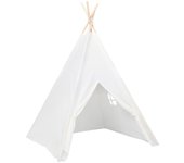 Tienda tipi para niños con bolsa de piel de melocotón 120 x 120 x 150 cm blanco 02_0005205