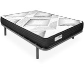 Somier lamina reforzada + colchón viscoelástico con muelles ensacados eco box 150x190 cm