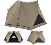 Tienda de campaña para 4 – 6 personas con techo de lluvia extraíble, claraboya y ventanas de red, tienda familiar con bolsa de transporte