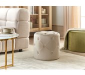 Beliani puf corolla terciopelo beige claro 40 cm 40 cm 40 cm