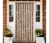 Vidaxl cortina mosquitera beige y marrón claro chenilla 90x220 cm