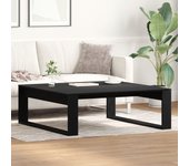 Mesa de café vidaxl negro roble 100x100x35 cm madera