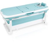 Móviles de bañera para adultos de 149cm para bebés, bañeras con tapa, estante y pasamanos, bañera independiente, ducha