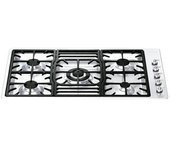 Smeg classic pgf95 4 placa de cocina empotrada 87 cm gas 5 fuegos acero inoxidable