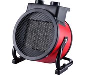 Calefactor cerámico termoventilador portátil, 2 niveles potencia termostato automático, moderno, camry, negro/rojo, 2400, ht1130