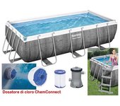 Piscina rectangular 404x201 alto 100 cm 56721