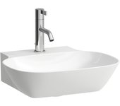 Laufen ino lavabo con enjuague manual, 1 agujero para grifo, sin rebosadero, 450x410mm, h8153017571111, color: blanco mate