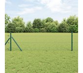 Vidaxl cerca hexagonal verde 0.8x100 m de acero