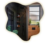 Espejo orgánico con diseño irregular y luz led integrada, luz neutra, ideal para maquillaje y baño - 48,3 cm x 47,9 cm