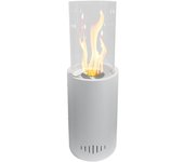 Chimenea de bioetanol de suelo para interior y exterior torcello bianco 27x27x82