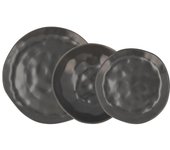 Vajilla cerámica orgánica negro bidasoa cosmos 12 piezas - 4 personas - gris