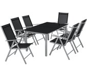 Tectake conjunto de sillas 7 piezas