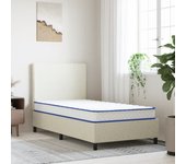 Vidaxl colchón de espuma viscoelástica blanca 90x190x17 cm