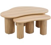 Mesa de centro nido de melamina beige