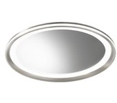 Espejo led mirò ø40 cm 38w gris titanio – lámpara de techo y aplique – luz cálida 3000k – diseño moderno para baño, dormitorio y entrada