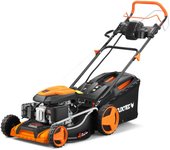 Fuxtec fx-rm5196es cortacésped de gasolina autopropulsado 4en1 arranque eléctrico con batería zipgo ancho de corte 51cm, 196cc