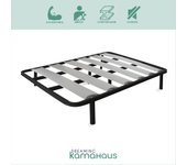 Conjunto alora colchón viscoelástico 105 x 180 cm, altura 25 cm, + somier, lámina de haya, tubo de acero 40x30mm patas 25 cm,