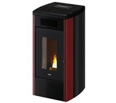 Cadel atena plus 14 estufa independiente pella o pellet negro, rojo