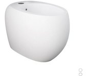 Bidé adosado a pared con fijación oculta - blanco alpino