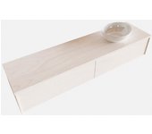 Mondiaz lush 180cm mueble de baño underlayment con 2 cajones. con lavabo derecho 1 orificio blanco brillo