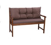 Cojín de banco 160x60x50cm, cojín de exterior/interior, cojines para columpio de jardín marrón, cojín de asiento, cojín de respaldo