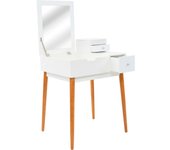 Tocador mesa de maquillaje muebles de diseño muebles de dormitorio con espejo 60 x 50 x 86 cm mdf blanco 02_0006395