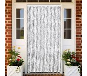 Vidaxl cortina mosquitera de chenilla gris claro y oscuro 100x220 cm