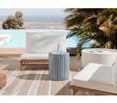 Beliani mesa auxiliar amaro gris