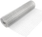 Wiltec malla metálica de acero galvanizado para pajarera malla hexagonal 25 mm altura 1 x longitud 25 m alambre ø 0,7 malla para conejos y gallinas...