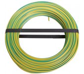 Cable eléctrico 2,5 mm² h07vu l.100 m, verde / amarillo