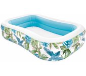 Intex piscina hinchable tropical con estampado de hojas y tapón de desagüe