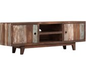 Mueble para tv de madera maciza de acacia vintage 118x30x40 cm