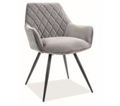 Pack de 2 sillas de terciopelo línea velvet color gris - elegancia y comodidad para tu hogar