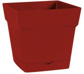 Maceta polipropileno 13642 r.ru l.24.8 x l.24.8 x h.24 cm rojo rubí