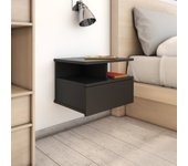 Vidaxl mesitas de noche flotantes 2 uds madera negra 40x31x27 cm