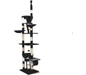 Árbol para gatos de techo, rascador de cuerda de sisal, rascador xxl, escalada, blanco y negro 16_0000021