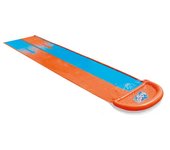 Pista deslizante hinchable doble carril 488 x 138 cm, tobogán de agua, pvc, dos carriles para carreras, con rociadores, deslizante, resbaladizo,