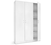 Armario de 3 puertas color blanco colección rey. guardarropa ideal para tu entrada o tu lavandería.